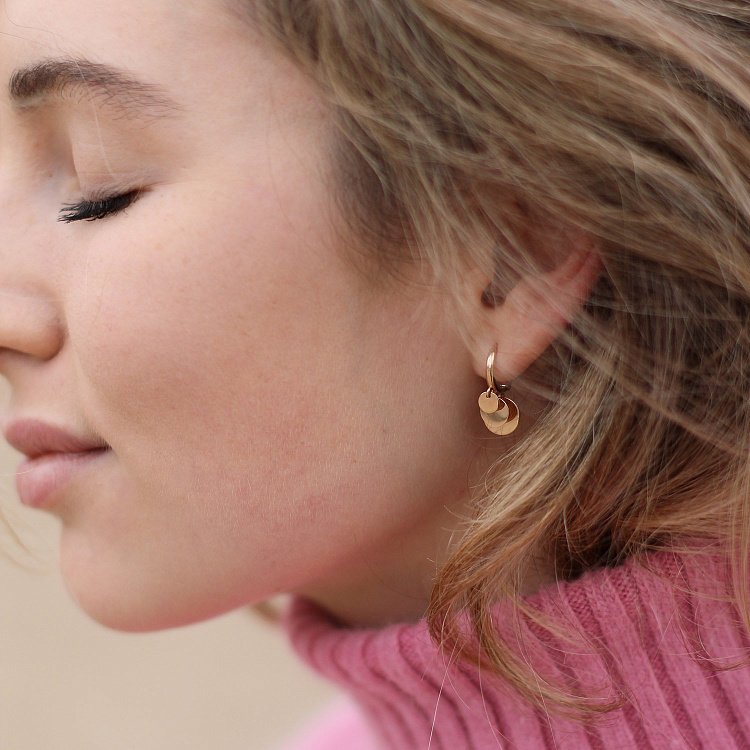 Золоті сережки Монетки с06522 від ювелірного магазину Онікс - 3