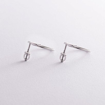 Серебряные серьги - пусеты "Уверенность" 122583 №5