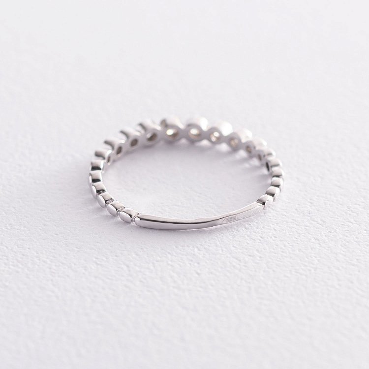 Золота каблучка з фіанітами к05715 від ювелірного магазину Онікс - 3