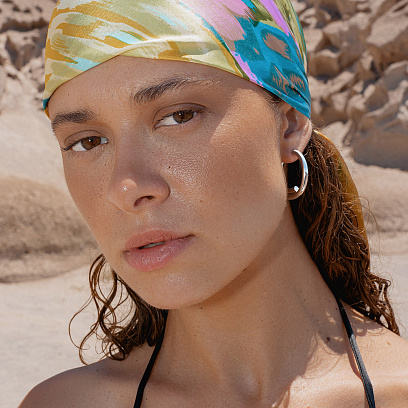 Сережки - кільця "Wendy" у сріблі 7335 №2