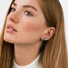 Срібні сережки - пусети з кварцом 2527/1p-QSWB от ювелирного магазина Оникс - 1