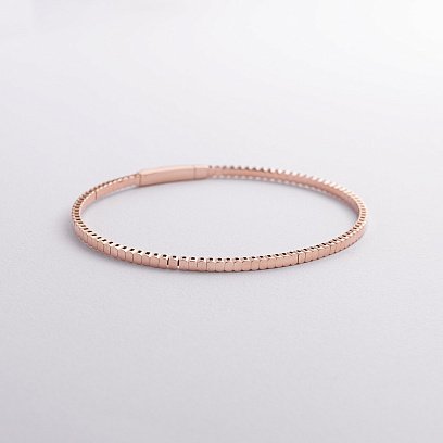 Жесткий браслет "Kylie" в красном золоте б05570 №5