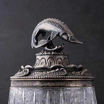 Срібна фігура з осетром ручної роботи 23124 №3