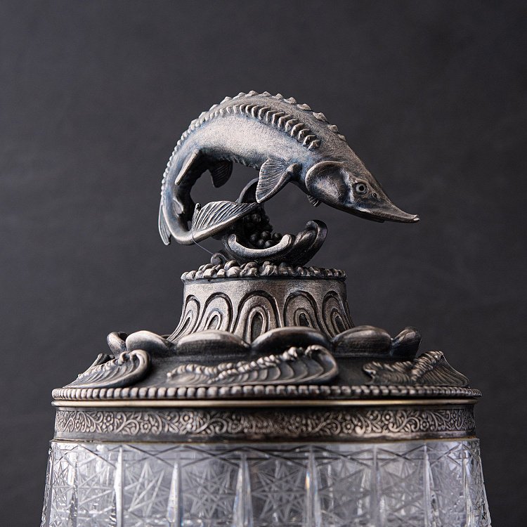 Срібна фігура з осетром ручної роботи 23124 від ювелірного магазину Онікс - 2