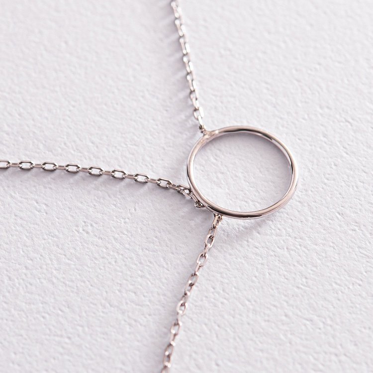 Срібне кольє "Марта" з фіанітом 181125 від ювелірного магазину Онікс - 3