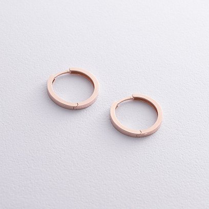 Золоті сережки - кільця с07566 №5