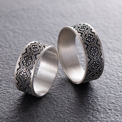 Срібна каблучка "Вишиванка" 1114 №10