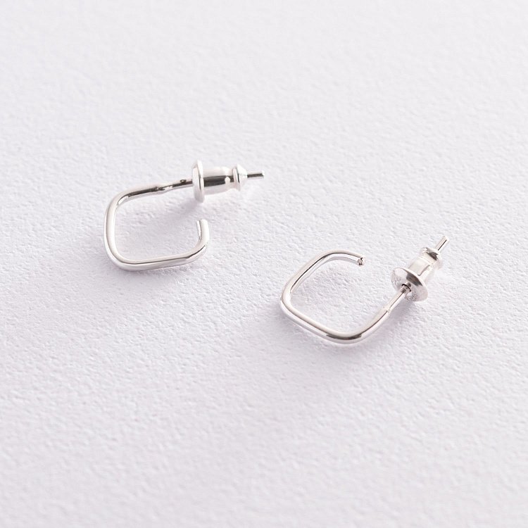 Серьги - пусеты "Элис" в серебре 122989 от ювелирного магазина Оникс - 2