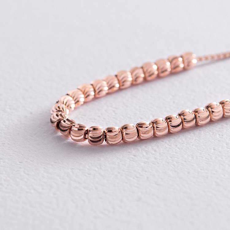 Шариковый браслет из красного золота б04786 от ювелирного магазина Оникс - 7