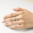 Золотое помолвочное кольцо с фианитами к04734 от ювелирного магазина Оникс - 6