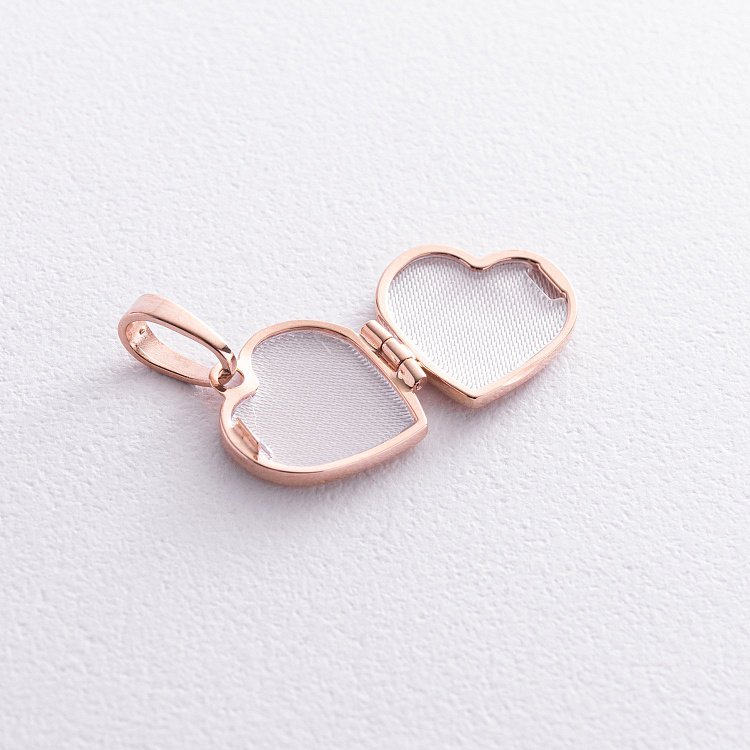 Подвеска для фото "Сердечко" в красном золоте п00934 от ювелирного магазина Оникс - 7