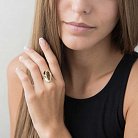Золотое кольцо с фианитами к04363 от ювелирного магазина Оникс - 3