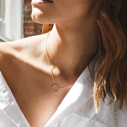 Кольє "Кругообіг" в жовтому золоті кол01703 №5