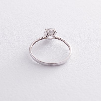 Помолвочное золотое кольцо "Сердце" (фианиты) к06629