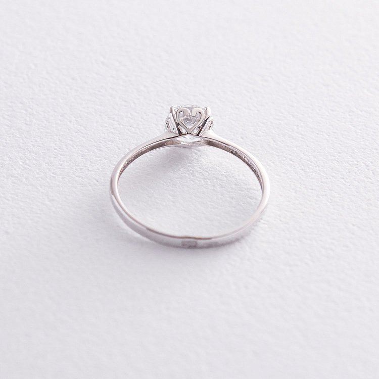 Помолвочное золотое кольцо "Сердце" (фианиты) к06629 от ювелирного магазина Оникс