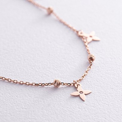 Браслет "Конюшина" в червоному золоті б04569 №3