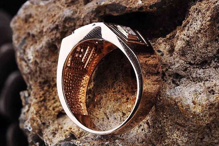 Каблучка з фіанітами к00908 від ювелірного магазину Онікс - 3