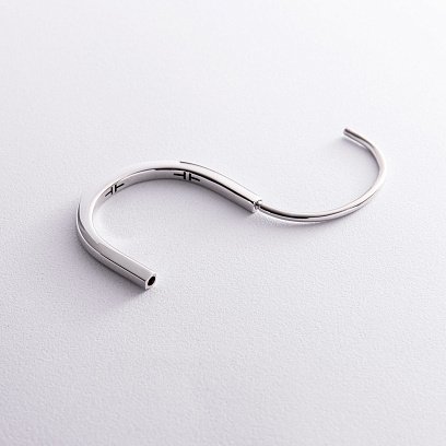 Жесткий браслет Lock в белом золоте б05257 №5