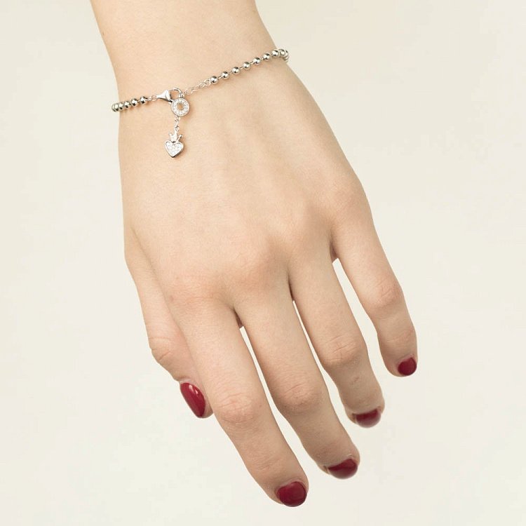 Серебряный браслет с шариками 141276 от ювелирного магазина Оникс - 3