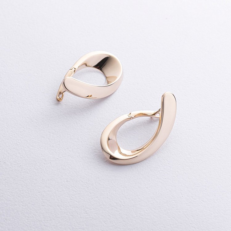 Сережки "Крапельки" у жовтому золоті с08895 від ювелірного магазину Онікс