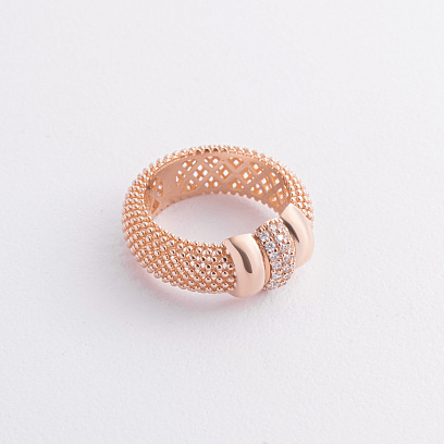 Кольцо "Marie" в красном золоте (фианиты) к08259 №2