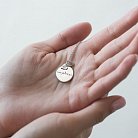 Срібне кольє для гравіювання (диск і 2 серця) 181000 от ювелирного магазина Оникс - 3