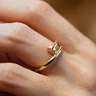Кольцо "Гвоздь" в желтом золоте к07361 от ювелирного магазина Оникс - 2