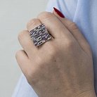 Срібний перстень з фіанітами 112029 от ювелирного магазина Оникс - 1