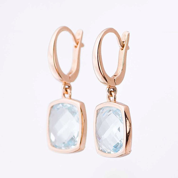 Золоті сережки з топазом т14048686 від ювелірного магазину Онікс - 1