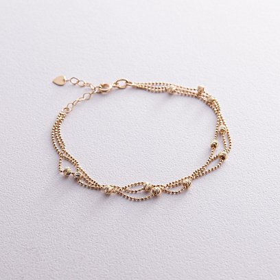 Браслет "Кульки" у жовтому золоті б05256