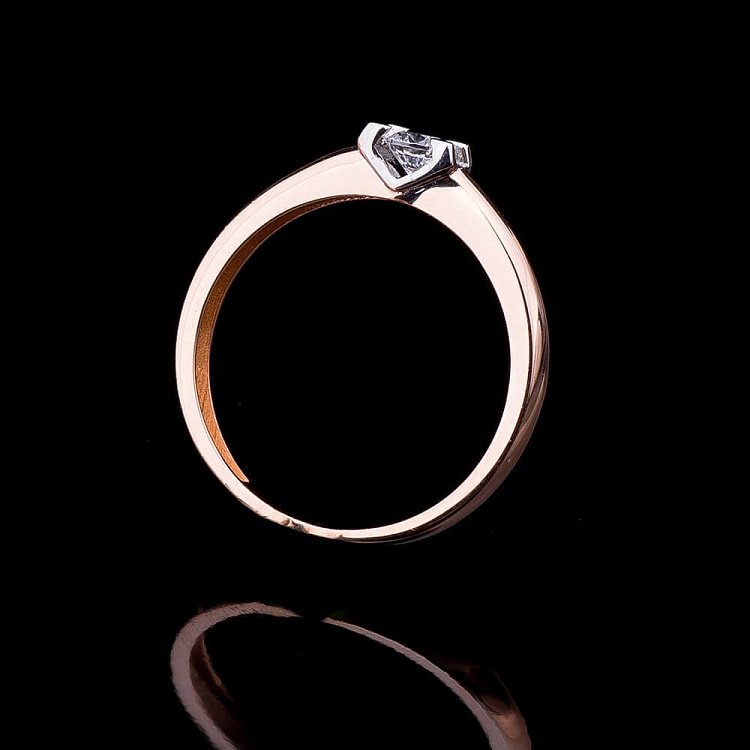 Золота каблучка (фіаніт) к03933 від ювелірного магазину Онікс - 2