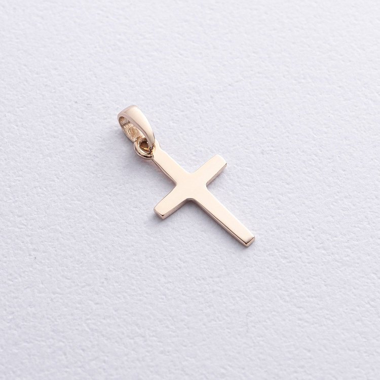 Хрестик у жовтому золоті п03924 від ювелірного магазину Онікс