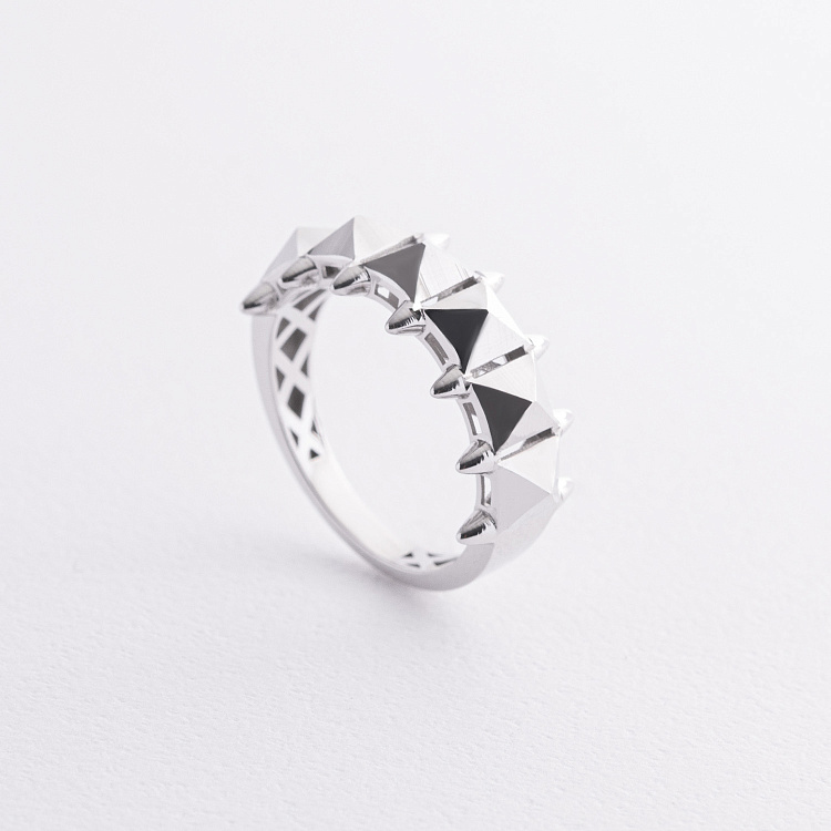 Каблучка "Clara" у білому золоті к08284 від ювелірного магазину Онікс