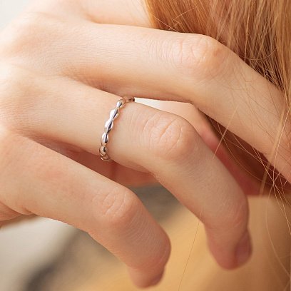 Каблучка "Міллі" у білому золоті к07523 №4