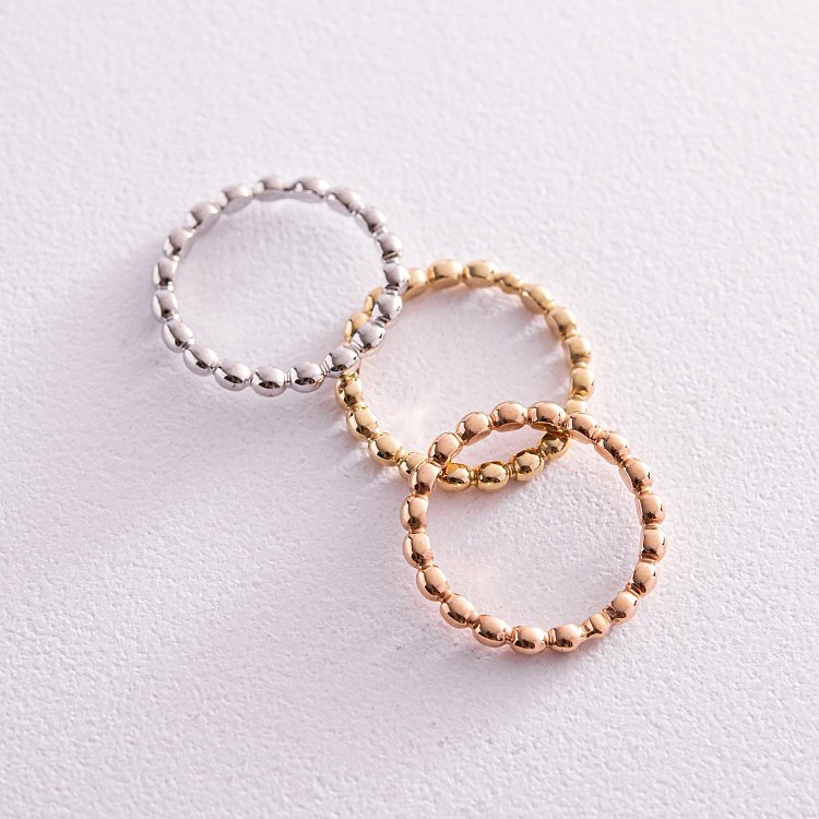 Каблучка "Кульки" у червоному золоті к07095к від ювелірного магазину Онікс - 7