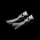Срібні сережки "Пантери" з фіанітами 121784 от ювелирного магазина Оникс - 1