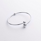 Жорсткий браслет "Кульки" у білому золоті б05817 от ювелирного магазина Оникс - 1