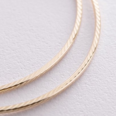 Серьги - кольца в желтом золоте (5.4 см) с08601 №4