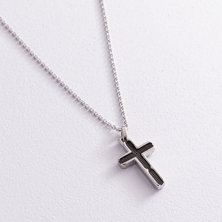 Мужское колье "Крест" из серебра ZANCAN EXC487 от ювелирного магазина Оникс