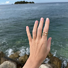 Каблучка "Кульки" у жовтому золоті к08246 от ювелирного магазина Оникс - 4