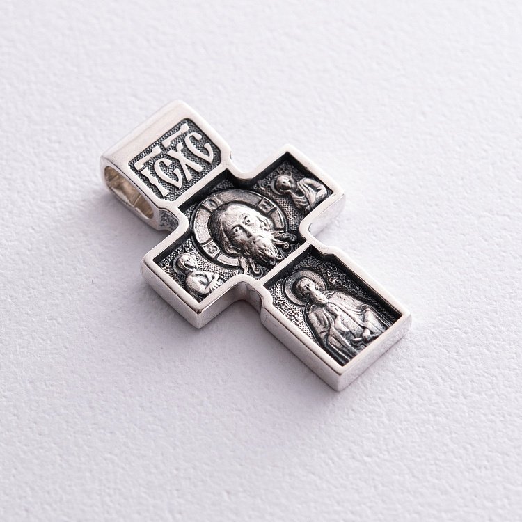 Серебряный крест (чернение) 13325 от ювелирного магазина Оникс - 4