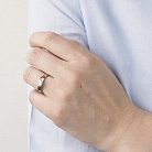 Золотое помолвочное кольцо с фианитом к05571 от ювелирного магазина Оникс - 1