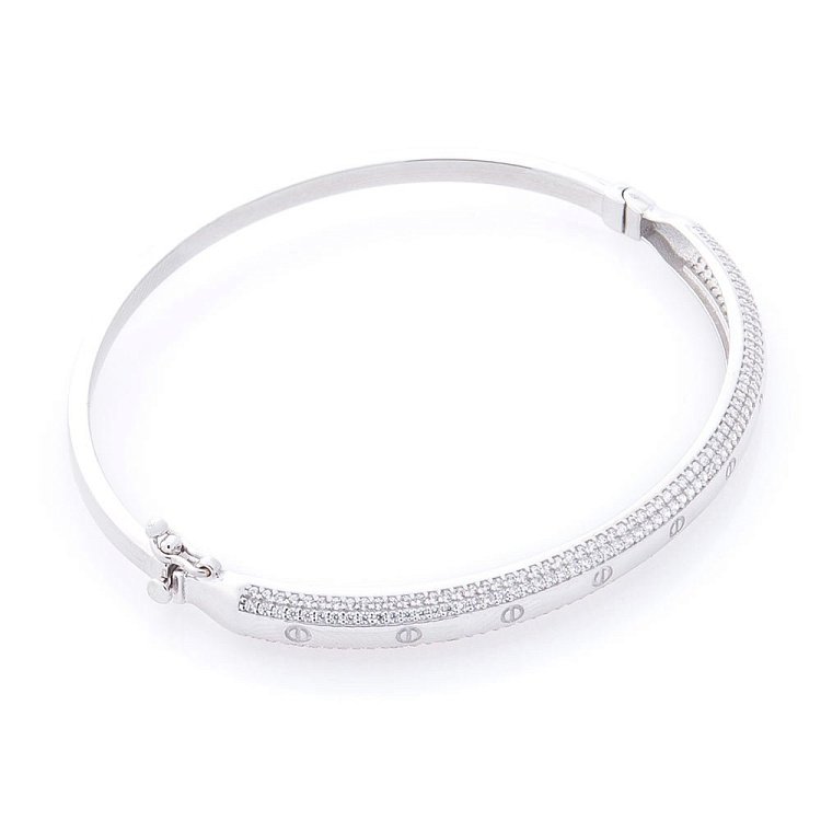 Золотой браслет с фианитами б03933 от ювелирного магазина Оникс - 1