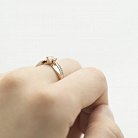 Золотое помолвочное кольцо с фианитами к03843 от ювелирного магазина Оникс - 3