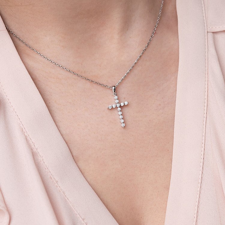 Золотий хрестик (діамант) пб0163ri від ювелірного магазину Онікс - 2