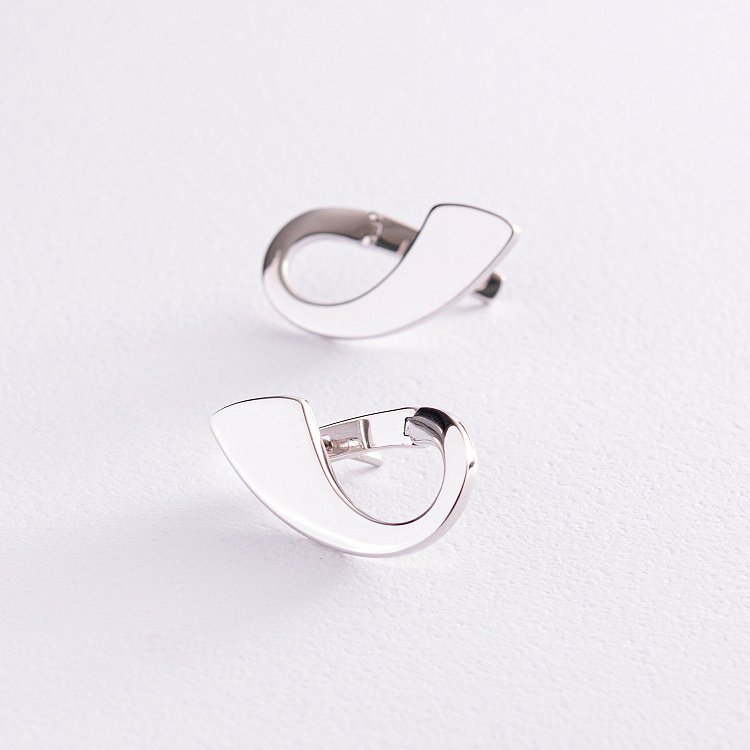 Сережки "Шарлотта" у білому золоті с08009 від ювелірного магазину Онікс