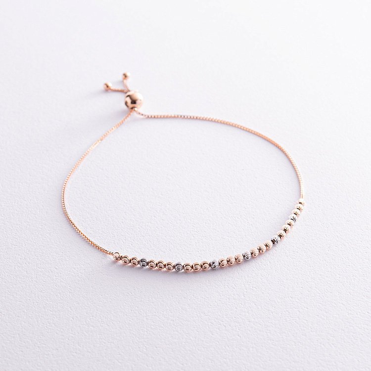 Золотий браслет "Кульки" б05113 від ювелірного магазину Онікс