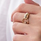 Кольцо "Пантера" в желтом золоте (фианиты) к06844 от ювелирного магазина Оникс - 1