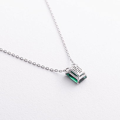 Серебряное колье с кварцом 8181р-QGR №3