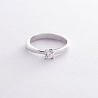 Помолвочное кольцо в белом золоте (бриллиант) кб06310 от ювелирного магазина Оникс - 2